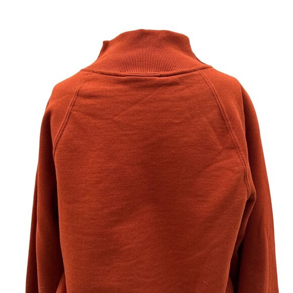 Champion Womens Mock Neck Logo Long Sleeve Split Hem Pullover Sweatshirt Red XS - Picture 8 of 9